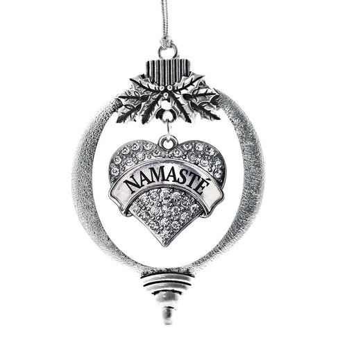 Namasté Pave Heart Charm Christmas / Holiday Ornament