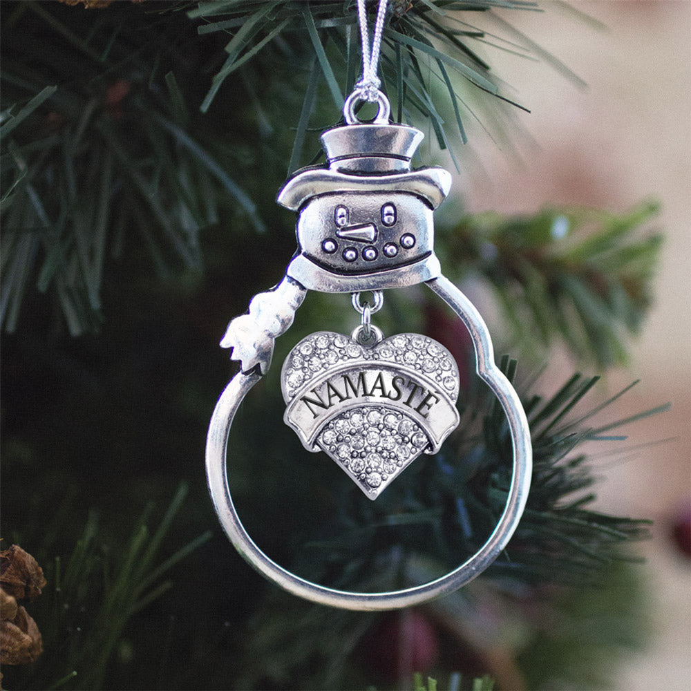 Namasté Pave Heart Charm Christmas / Holiday Ornament