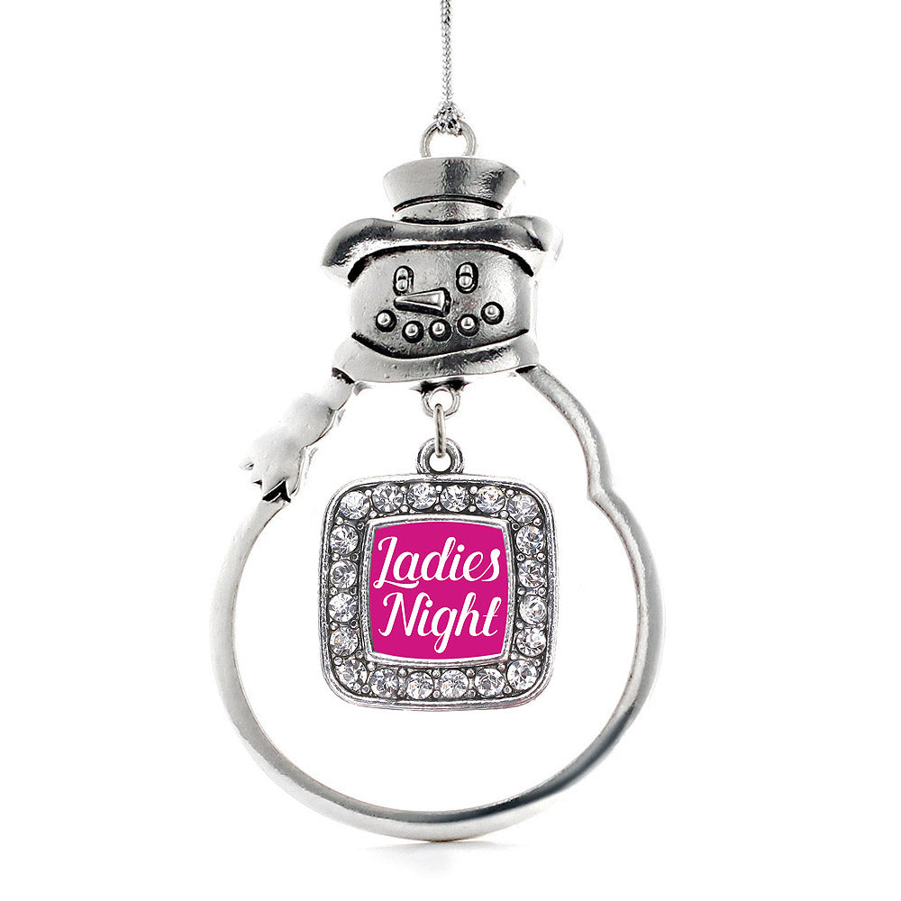 Ladies Night Square Charm Christmas / Holiday Ornament