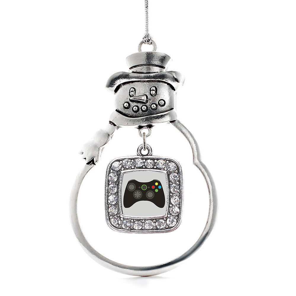 Gamer Girl Square Charm Christmas / Holiday Ornament