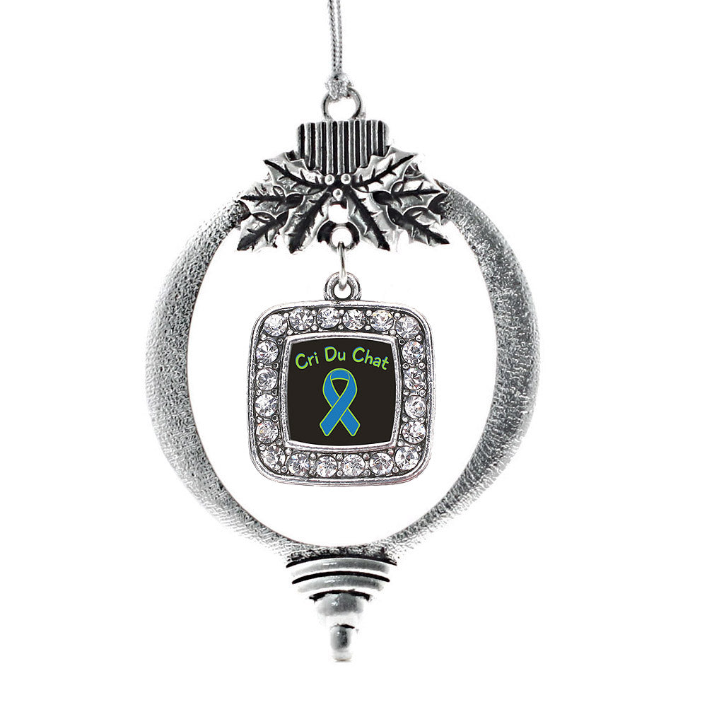 Cri Du Chat Square Charm Christmas / Holiday Ornament