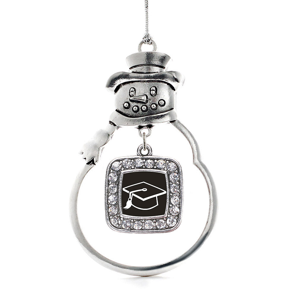Graduation Square Charm Christmas / Holiday Ornament