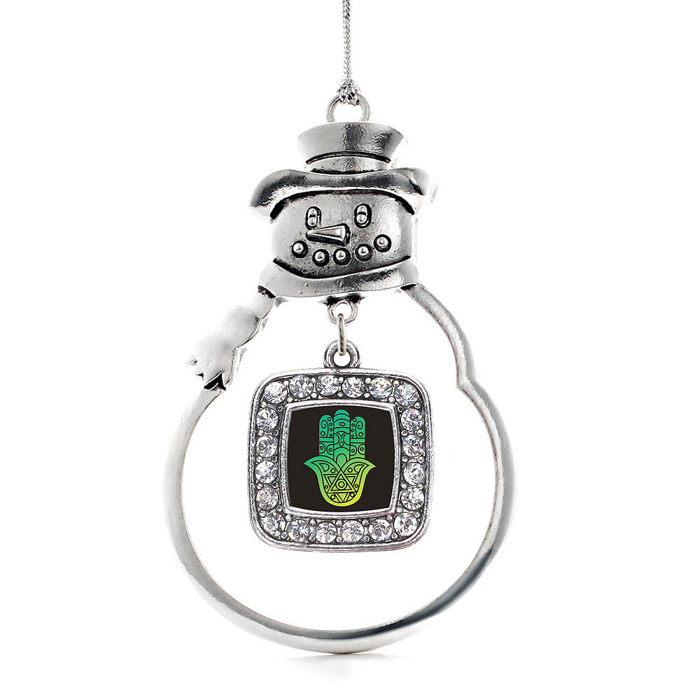 Hamsa Square Charm Christmas / Holiday Ornament