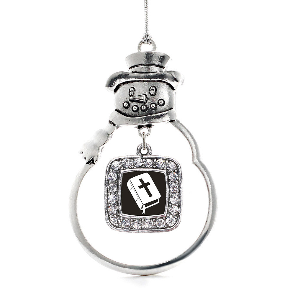 Holy Bible Square Charm Christmas / Holiday Ornament