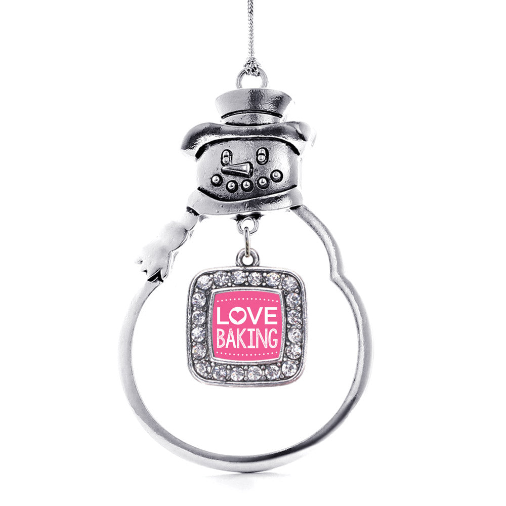 I Love Baking Square Charm Christmas / Holiday Ornament