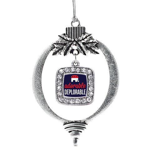 Adorable Deplorable Square Charm Christmas / Holiday Ornament