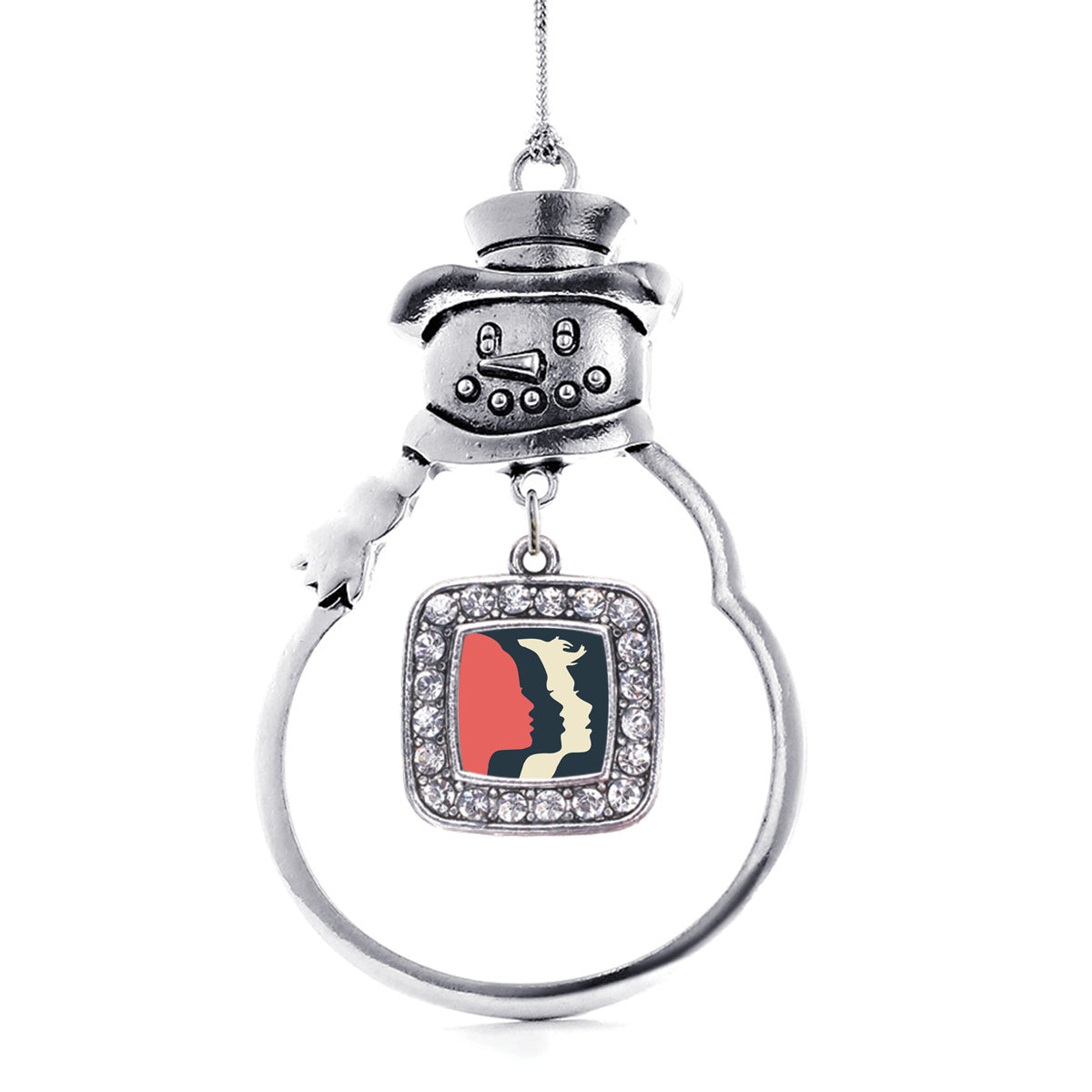 Woman's March Logo Square Charm Christmas / Holiday Ornament
