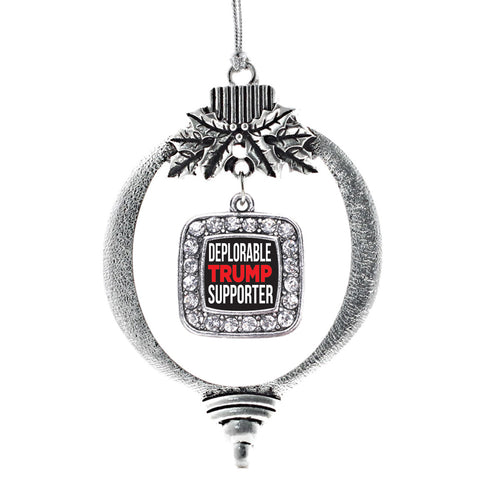 Deplorable Trump Supporter Square Charm Christmas / Holiday Ornament