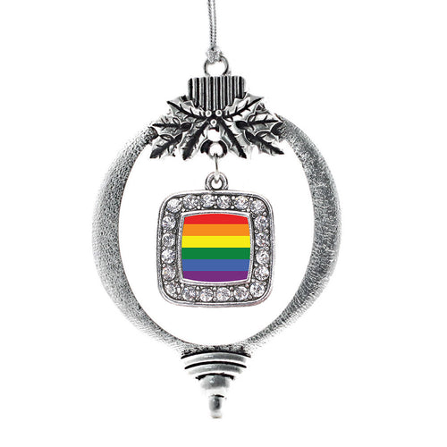 LGBT Pride Square Charm Christmas / Holiday Ornament