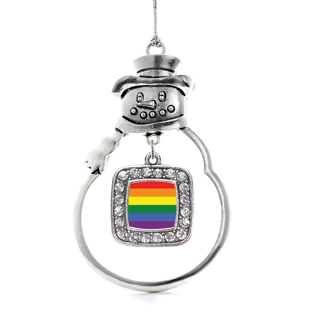 LGBT Pride Square Charm Christmas / Holiday Ornament