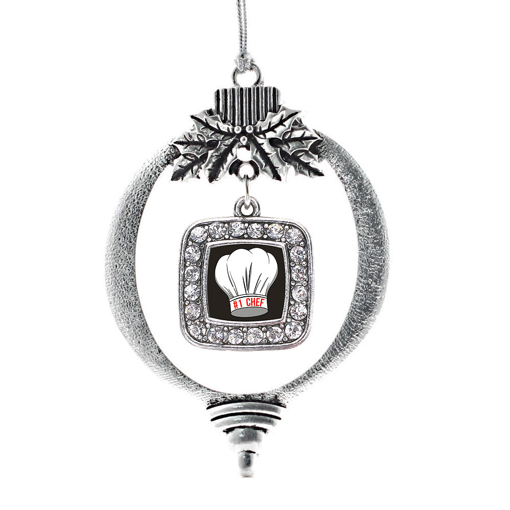 #1 Chef Square Charm Christmas / Holiday Ornament