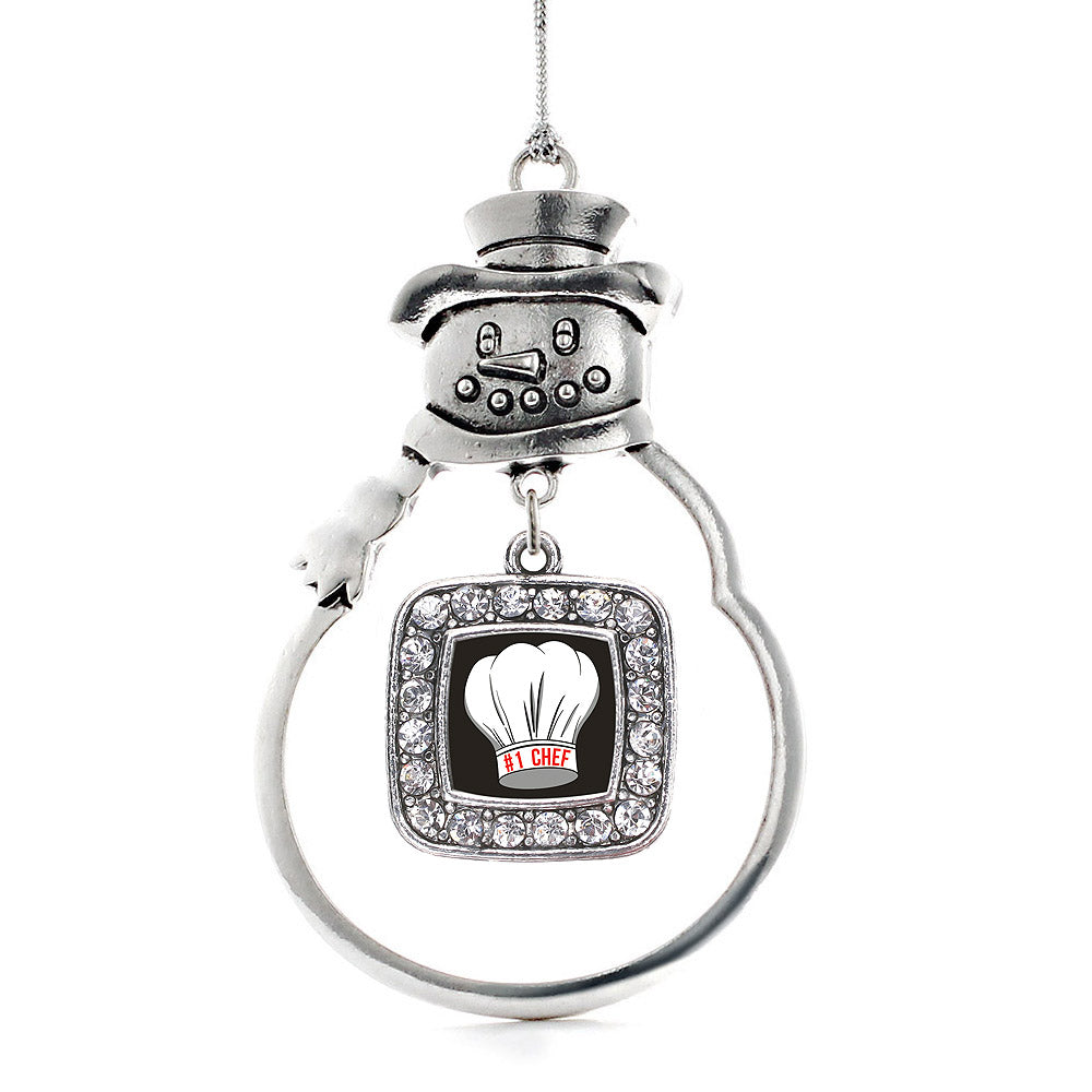 #1 Chef Square Charm Christmas / Holiday Ornament