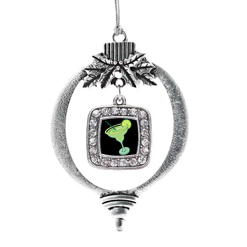 Margarita Lovers Square Charm Christmas / Holiday Ornament