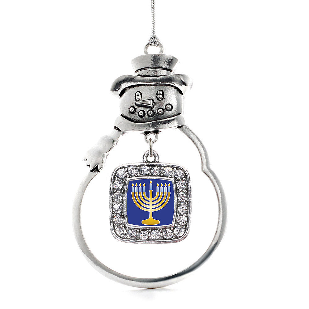 Menorah Square Charm Christmas / Holiday Ornament