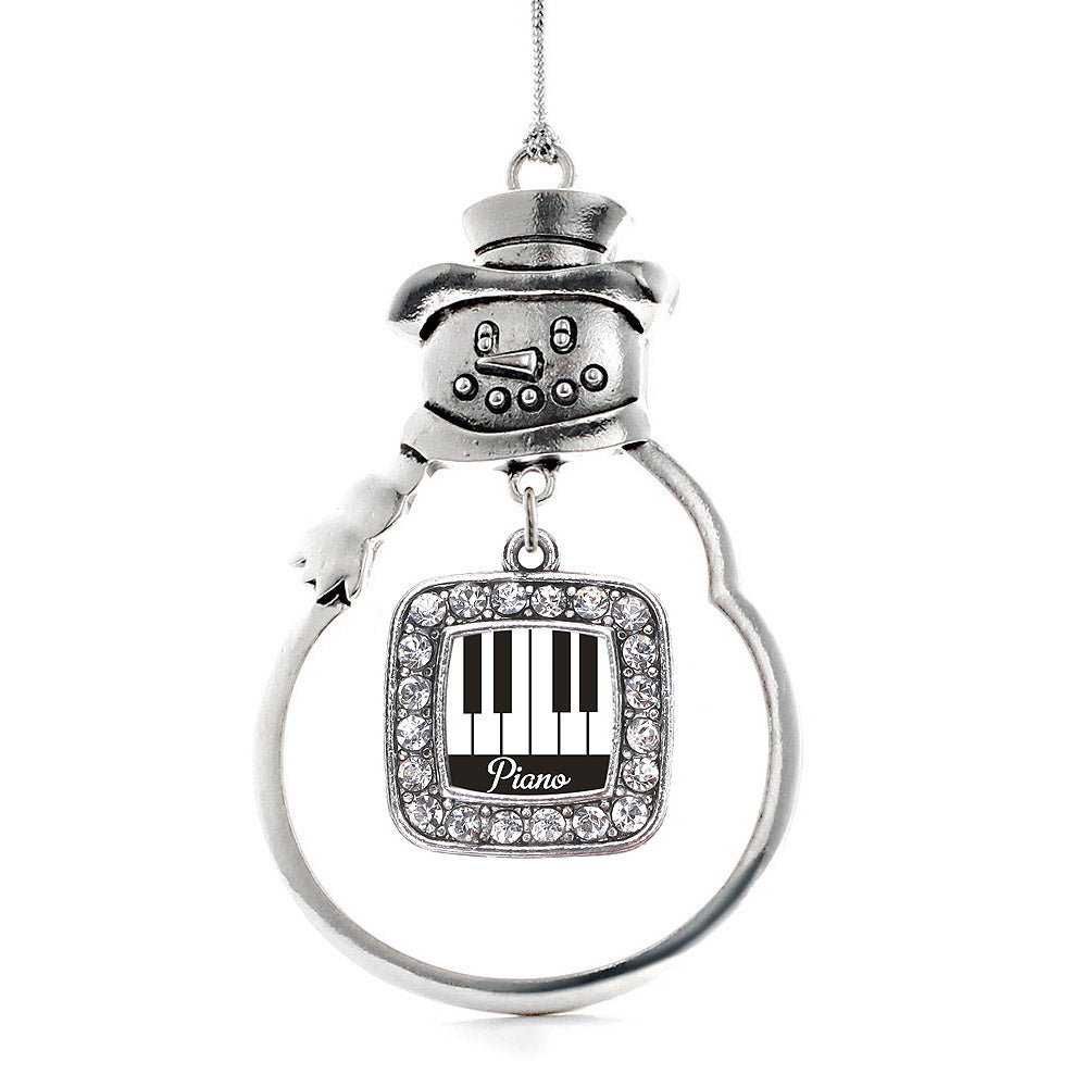 Piano Lovers Square Charm Christmas / Holiday Ornament