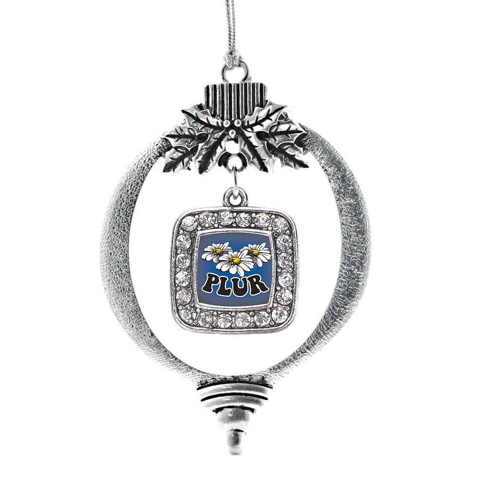 PLUR Square Charm Christmas / Holiday Ornament
