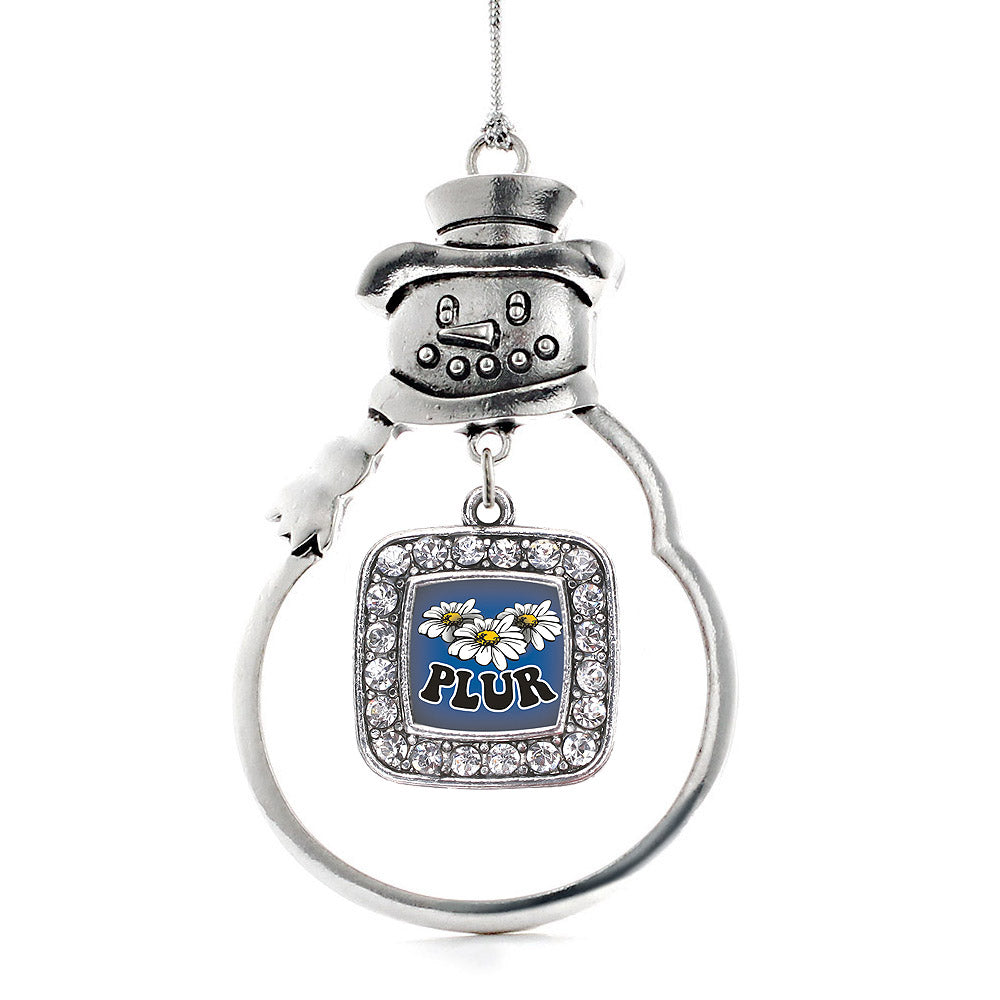 PLUR Square Charm Christmas / Holiday Ornament