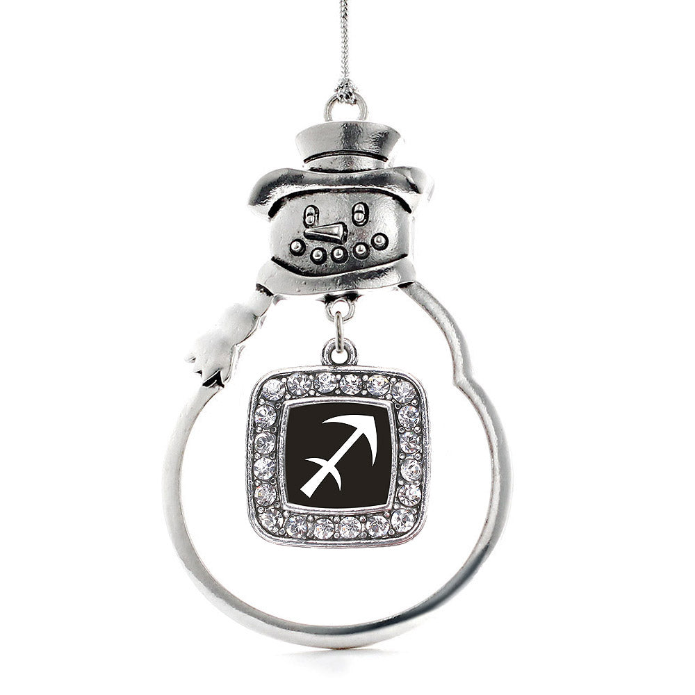Sagittarius Zodiac Square Charm Christmas / Holiday Ornament