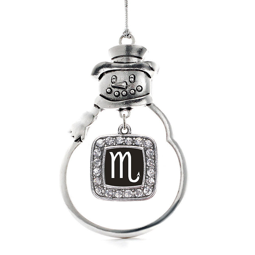 Scorpio Zodiac Square Charm Christmas / Holiday Ornament