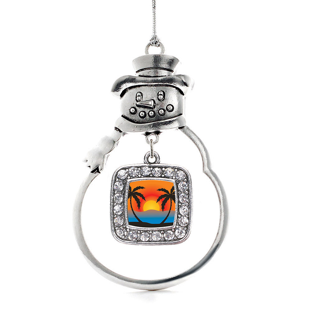 The Perfect Get-Away Square Charm Christmas / Holiday Ornament