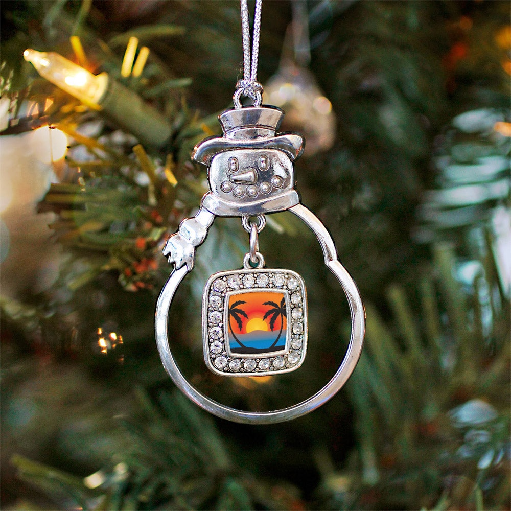 The Perfect Get-Away Square Charm Christmas / Holiday Ornament