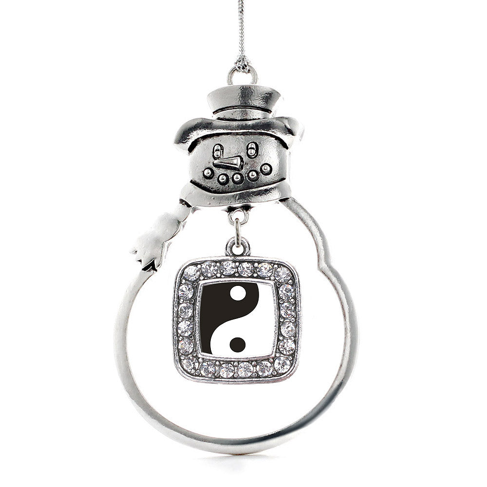 Yin- Yang Square Charm Christmas / Holiday Ornament