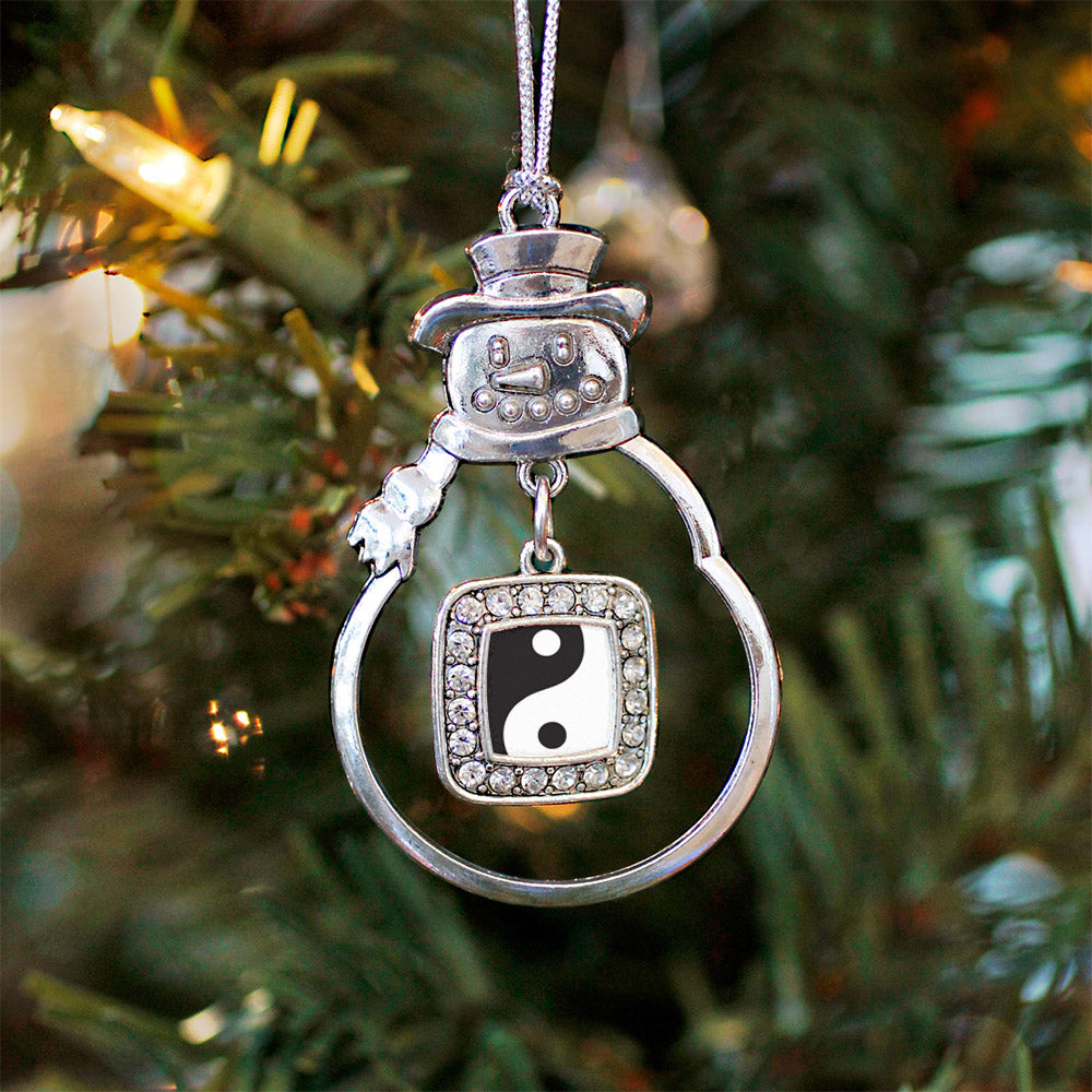 Yin- Yang Square Charm Christmas / Holiday Ornament