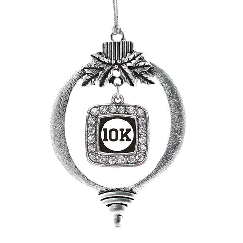 10k Runners Square Charm Christmas / Holiday Ornament