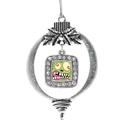 Hungry Zombie Square Charm Christmas / Holiday Ornament