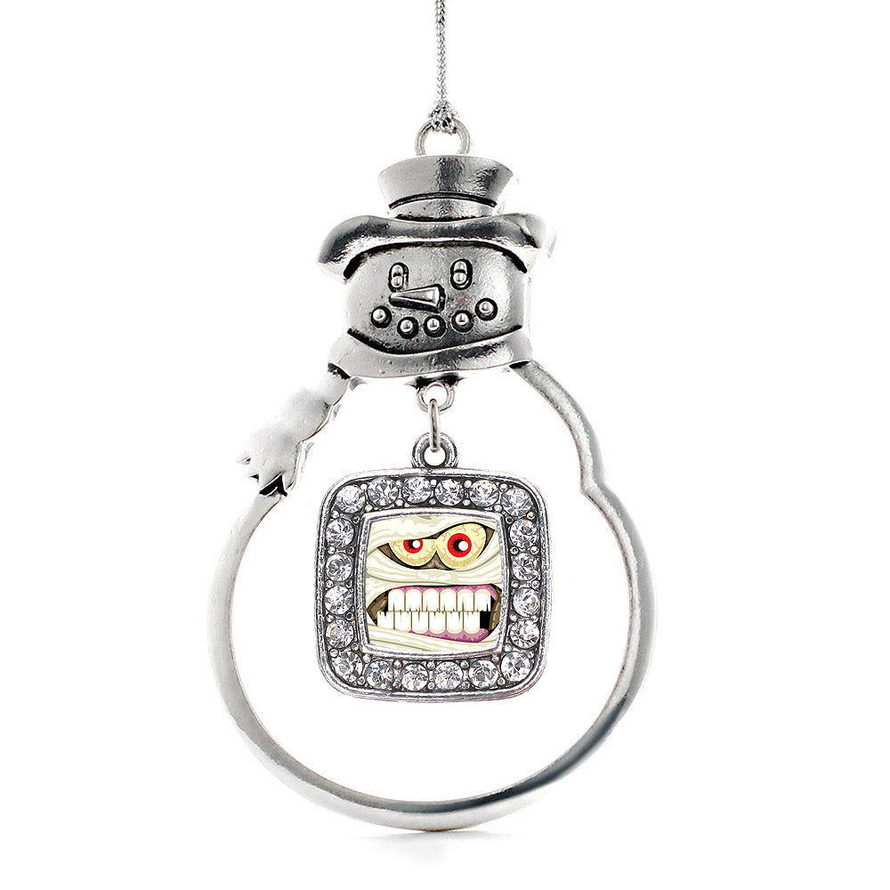 Angry Mummy Square Charm Christmas / Holiday Ornament