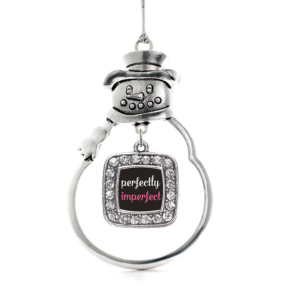 Perfectly Imperfect Square Charm Christmas / Holiday Ornament