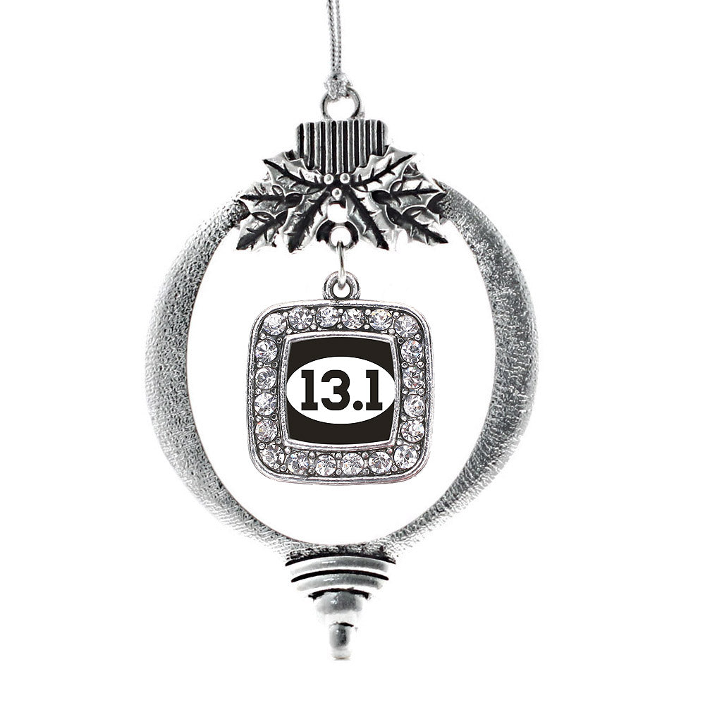 13.1 Runners Square Charm Christmas / Holiday Ornament