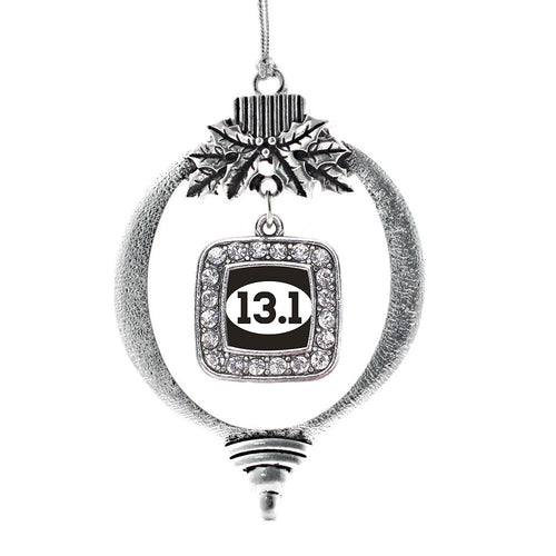 13.1 Runners Square Charm Christmas / Holiday Ornament