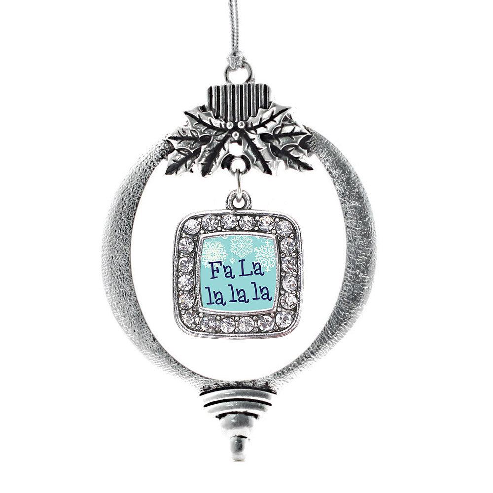 Fa La Lalala Square Charm Christmas / Holiday Ornament