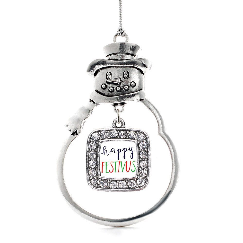 Happy Festivus Square Charm Christmas / Holiday Ornament