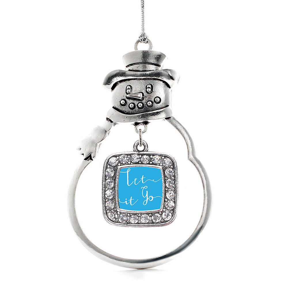 Let It Go Square Charm Christmas / Holiday Ornament