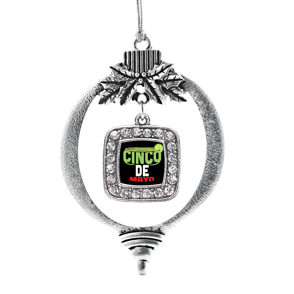 Cinco De Mayo Square Charm Christmas / Holiday Ornament