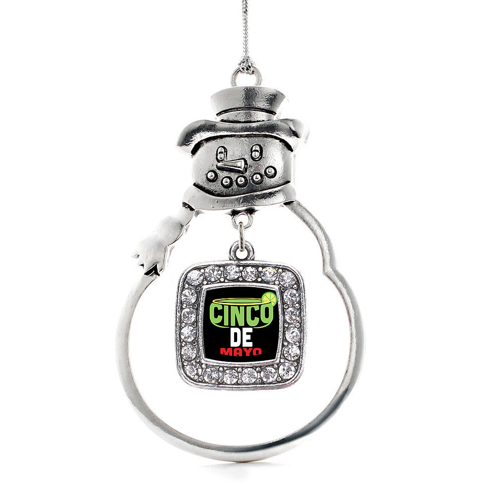 Cinco De Mayo Square Charm Christmas / Holiday Ornament