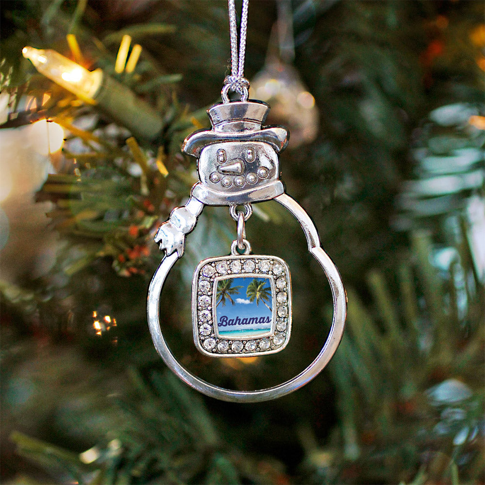 Bahamas Square Charm Christmas / Holiday Ornament