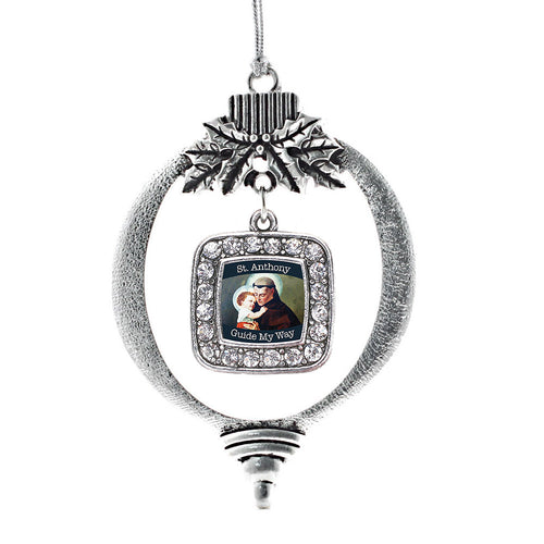 St. Anthony Square Charm Christmas / Holiday Ornament