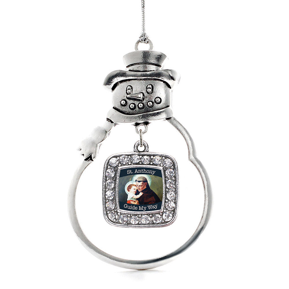 St. Anthony Square Charm Christmas / Holiday Ornament