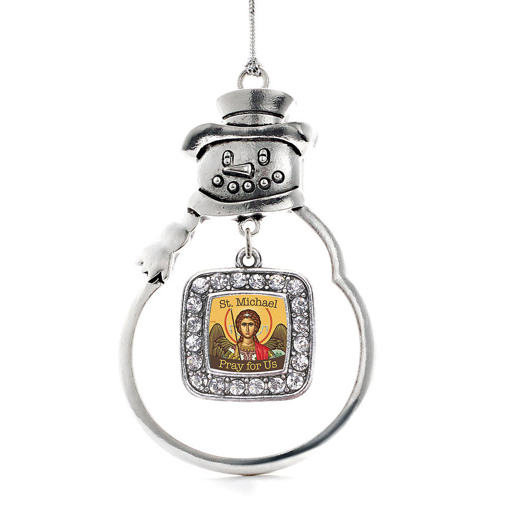 St. Michael Square Charm Christmas / Holiday Ornament