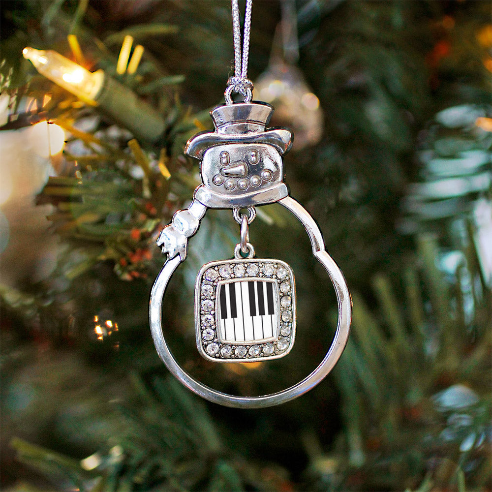 Piano Keys Square Charm Christmas / Holiday Ornament