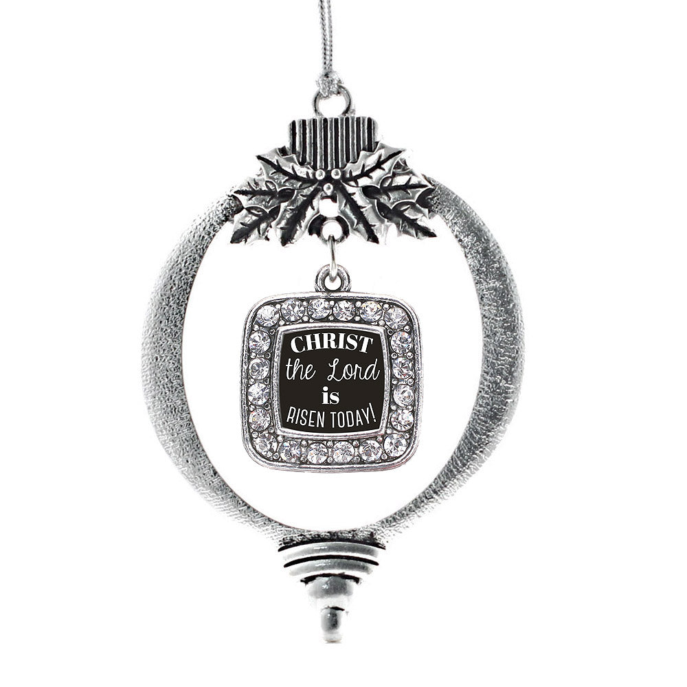 The Lord is Risen Today Square Charm Christmas / Holiday Ornament