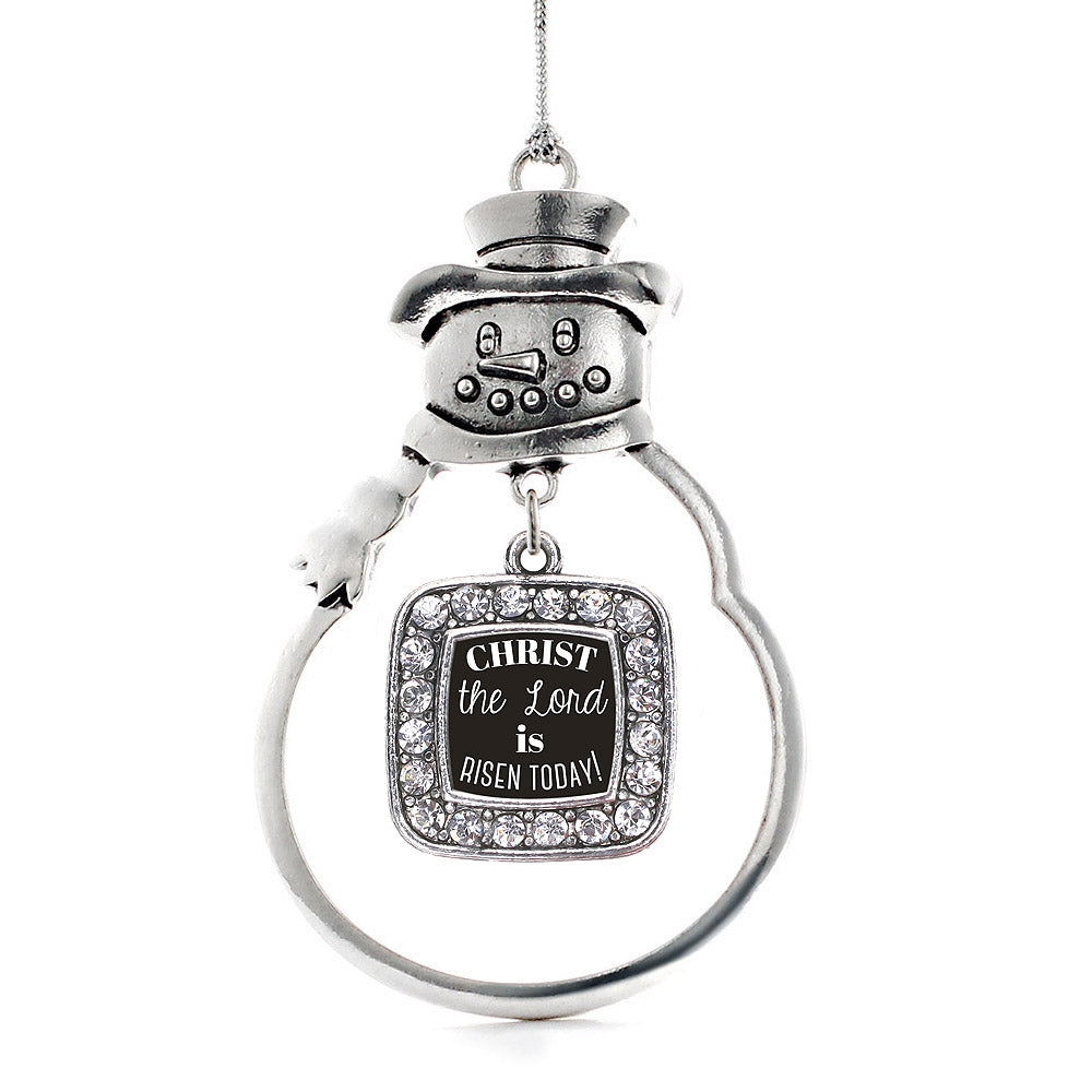 The Lord is Risen Today Square Charm Christmas / Holiday Ornament