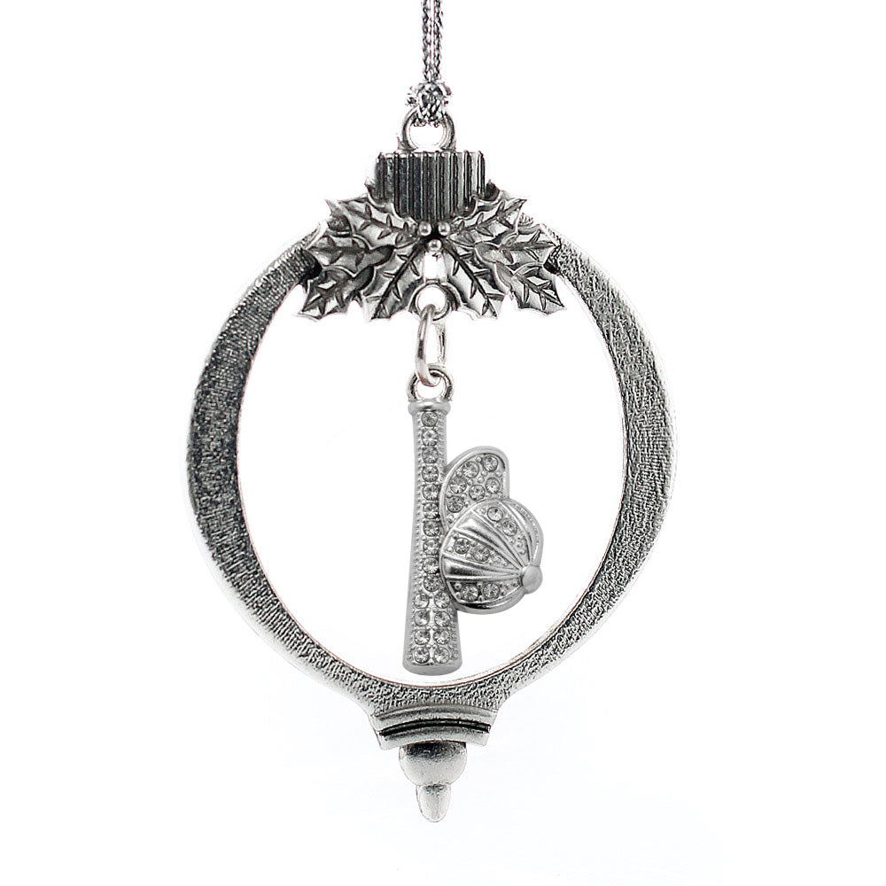 1.0 Carat Hat and Bat Charm Christmas / Holiday Ornament