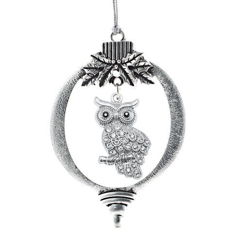 Pave Owl Charm Christmas / Holiday Ornament