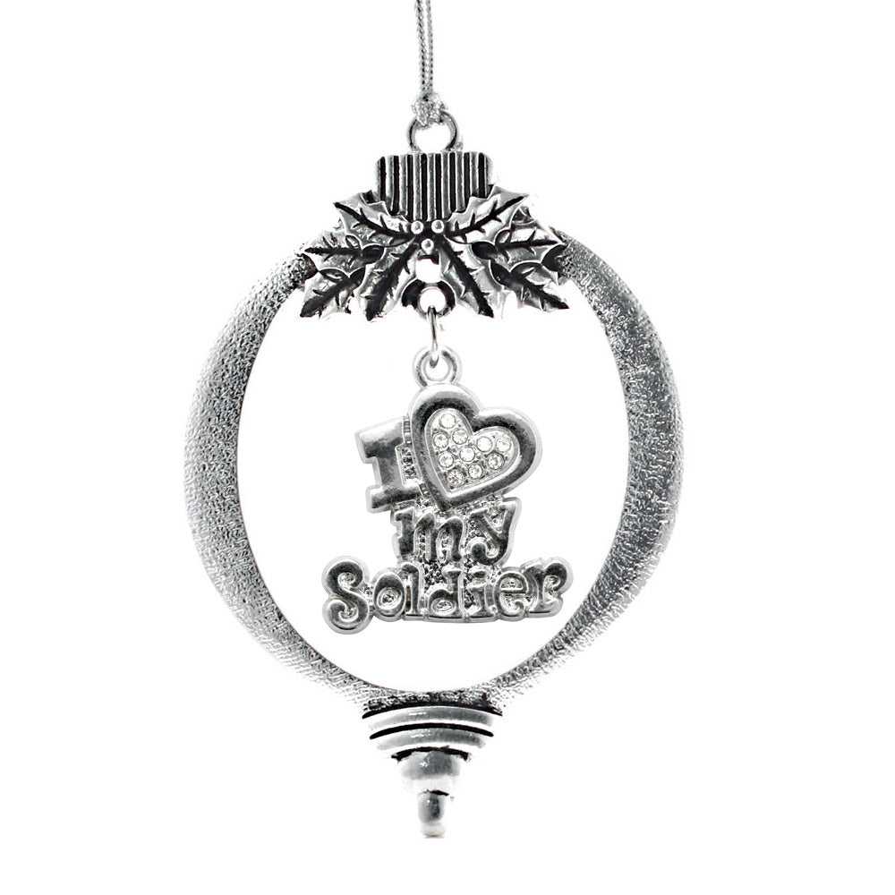 Half Carat I Love My Soldier Charm Christmas / Holiday Ornament