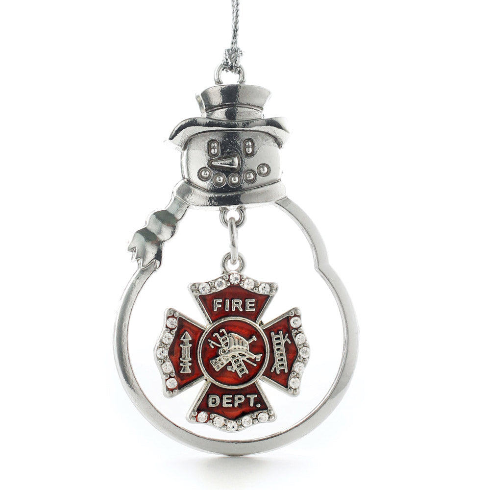 Firefighter Badge Charm Christmas / Holiday Ornament