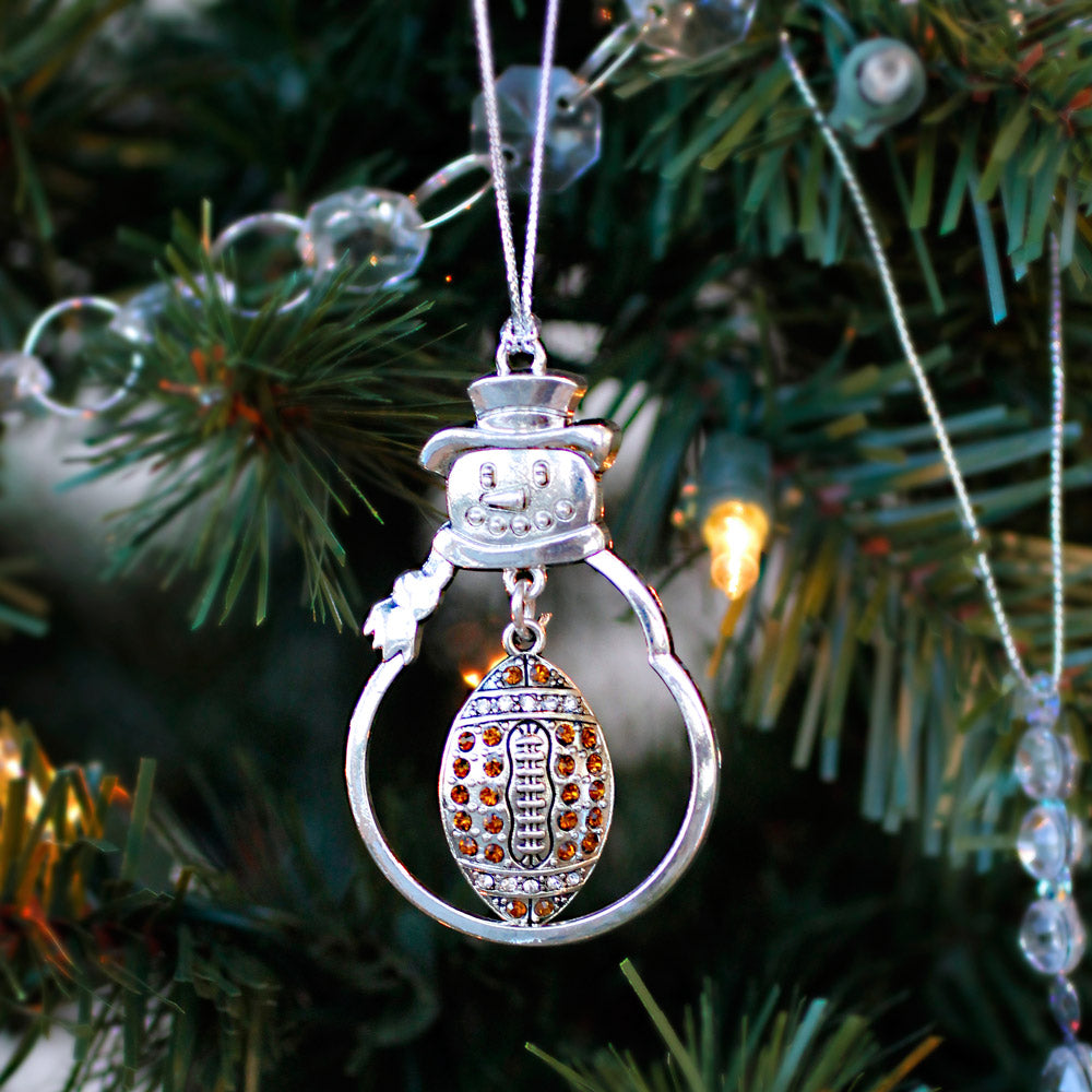 3.2 Carat Pave Football Charm Christmas / Holiday Ornament